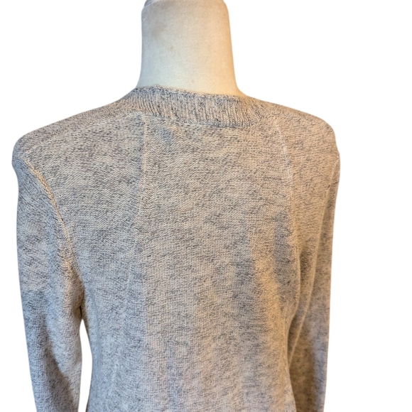 Nic+Zoe Gray Long Cardigan Lightweight Knit Single Button Quiet Luxury Sz S - Picture 6 of 11